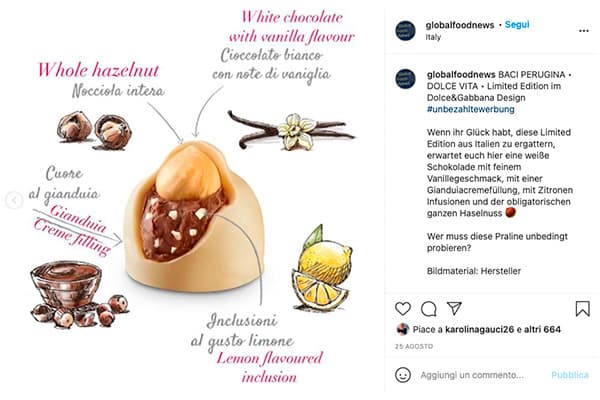 Ingredienti dei Baci Dolce Vita