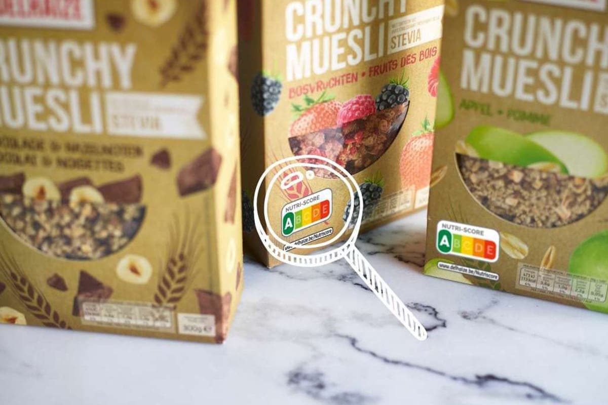 nutriscore on muesli packaging