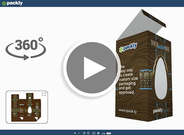 3D preview of the box with automatic bottom and neck lock