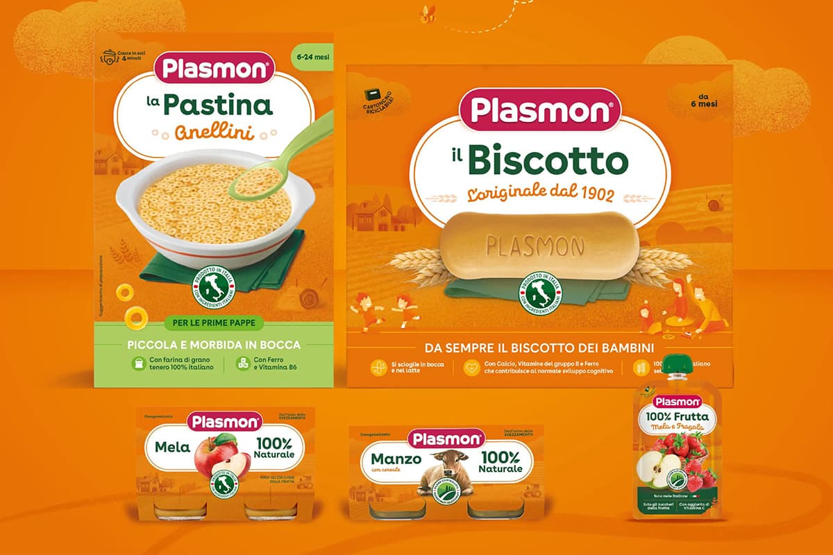 product range packaging plasmon restyling
