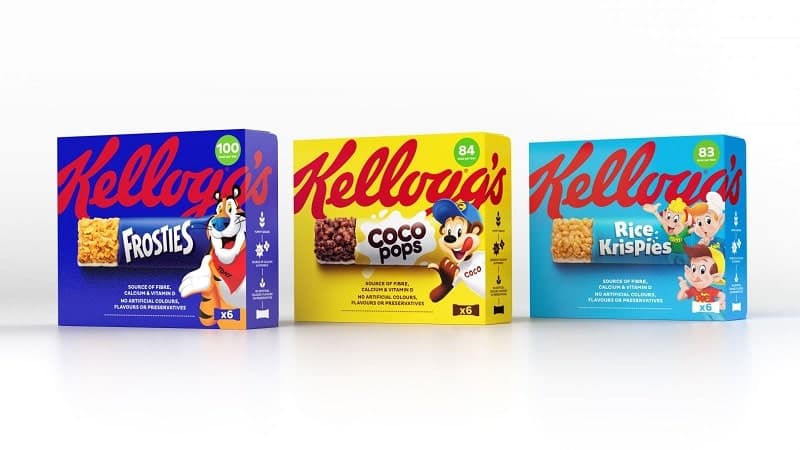 Packaging degli snack Kellogg: il dopo