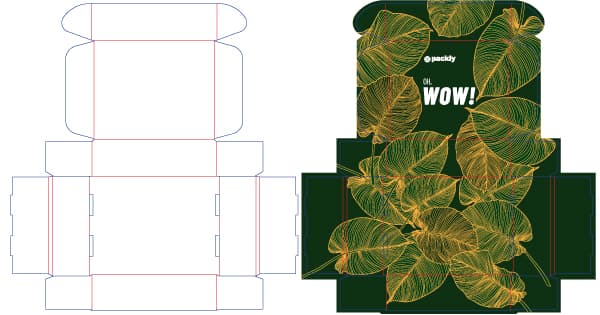 Dieline and the details of the total white box