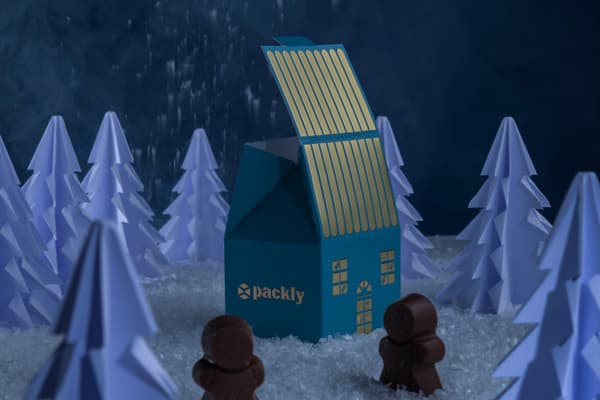 Scatola a soffietto con prodotto all'interno