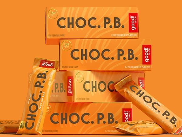 Snack con i colori della Gen Z e un trattamento visivo lineare