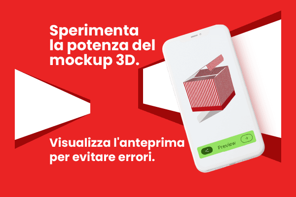 visualizza il mockup 3D del packaging natalizio