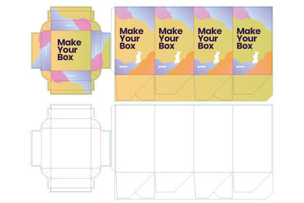 Boîte avec couvercle: gabarrit