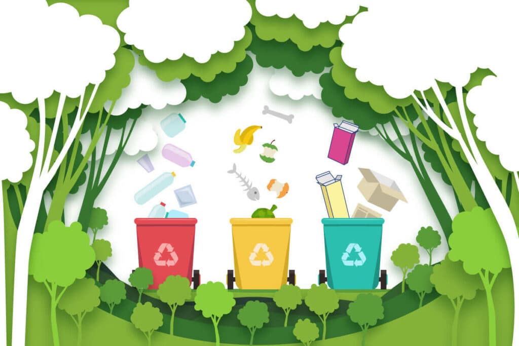 Come smaltire gli imballaggi seguendo l'etichettatura.