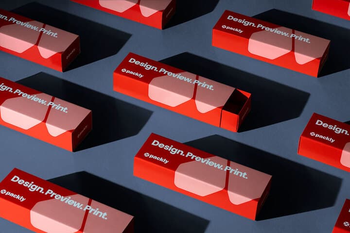 Advertising slogans for packaging: red boxes