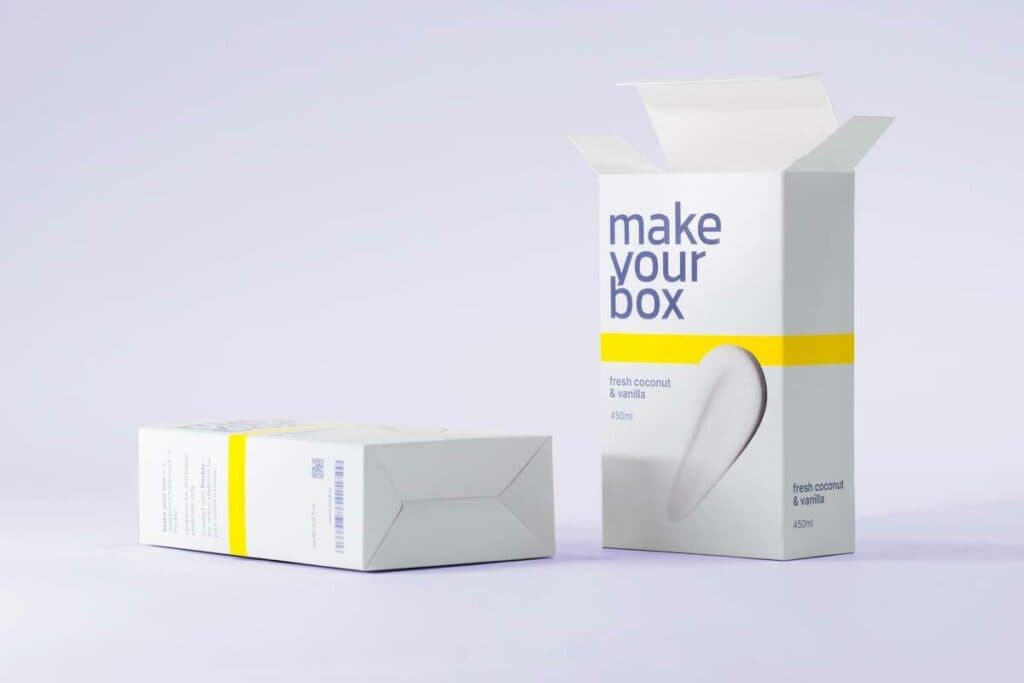 Weiße Box mit matter Oberfläche