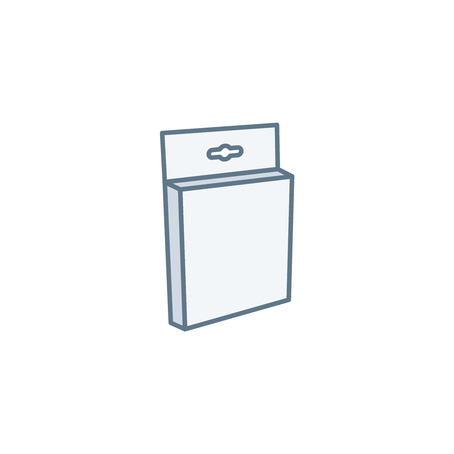 Caja colgante delgada