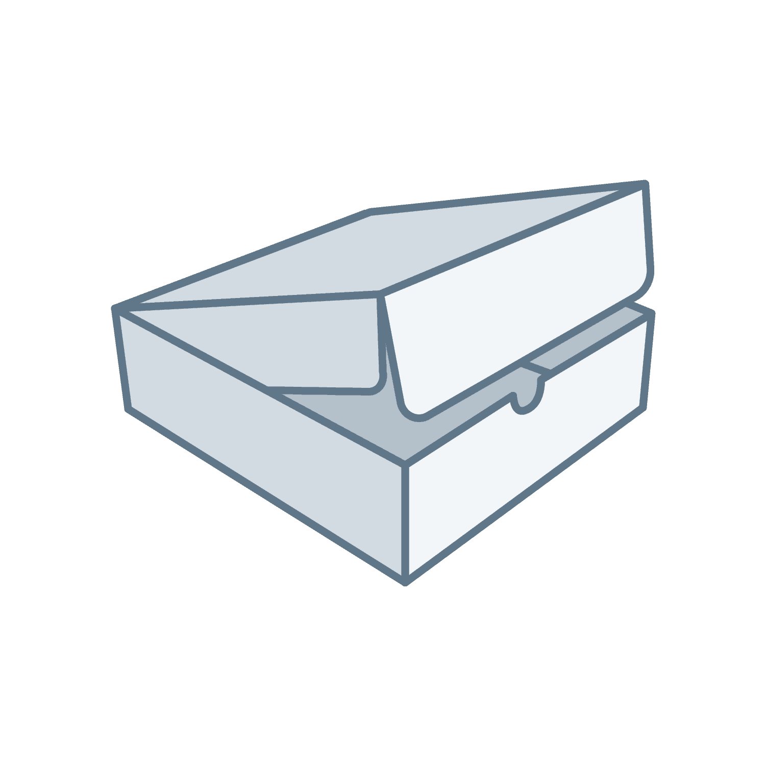 Krempelschachtel mit Klappdeckel