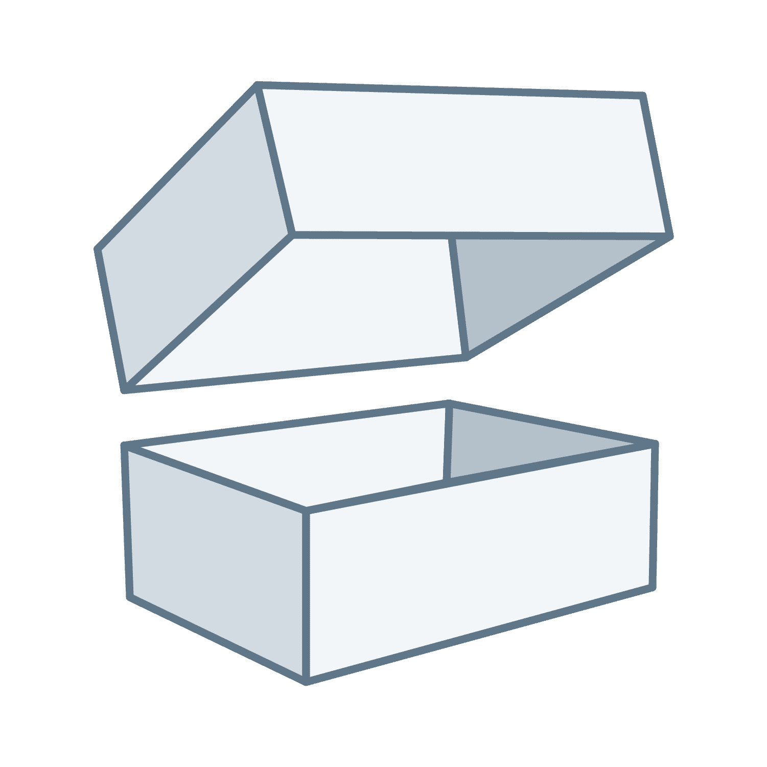 Stülpschachtel mit Boden und Deckel