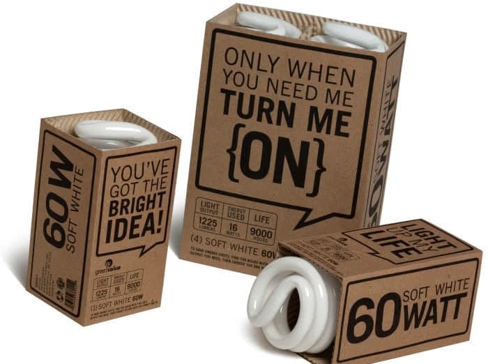 Minimalistic Light Bulb Packaging