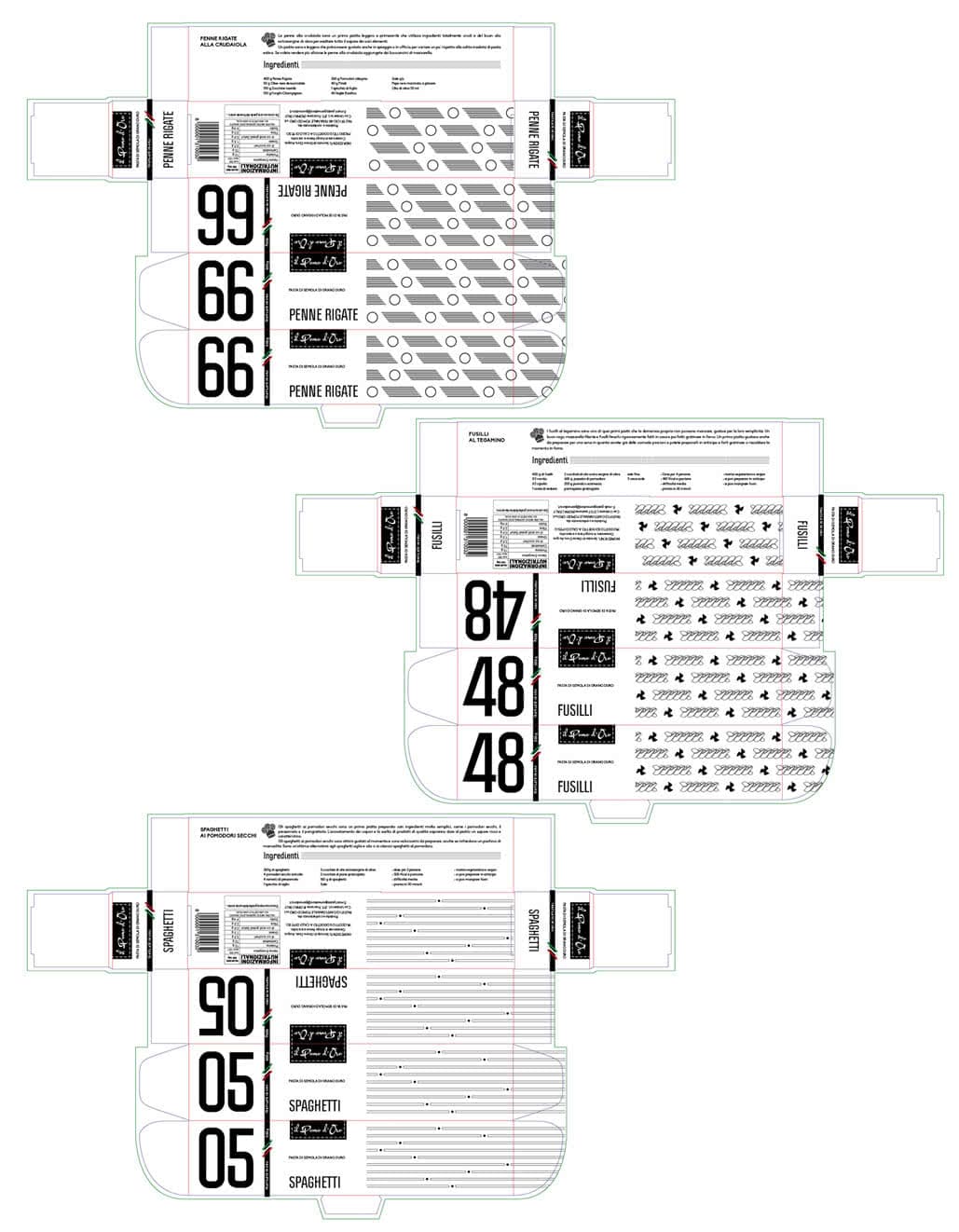 pasta packaging die-cut
