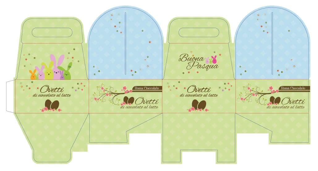 easter egg packaging die-cut