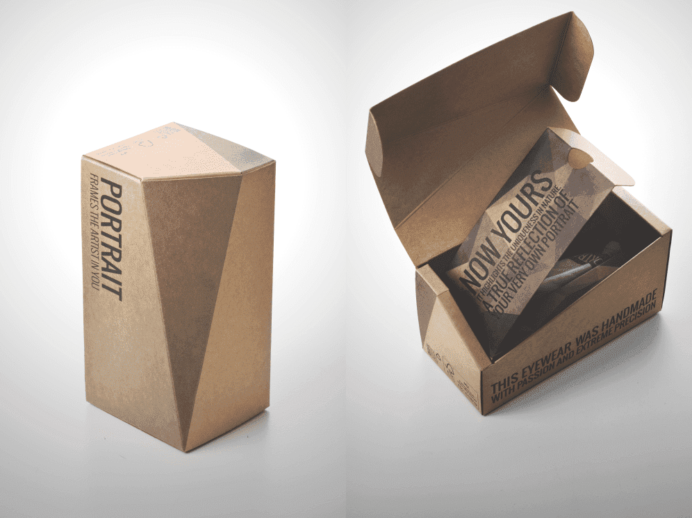 packaging per occhiali