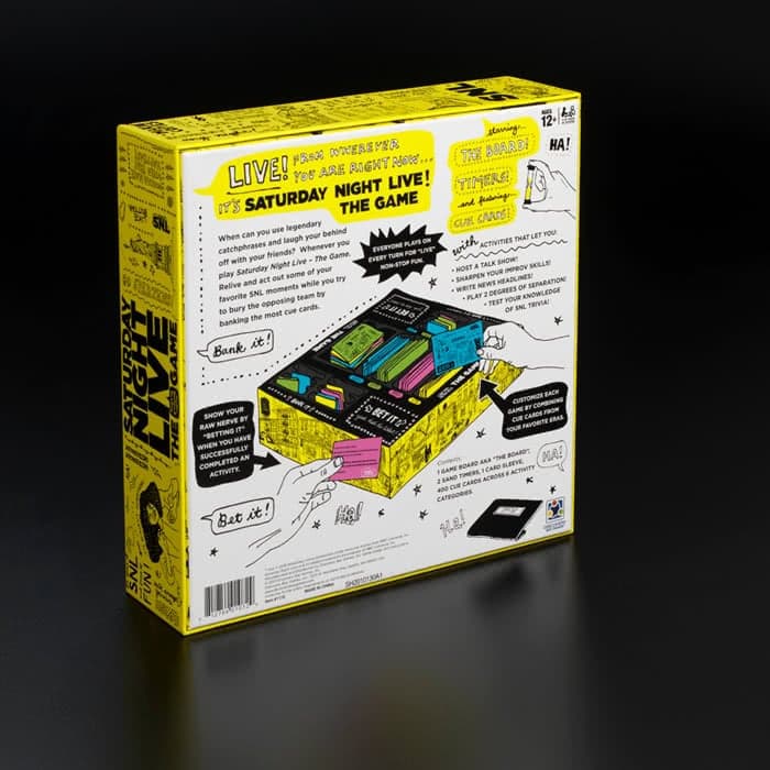 snl table game packaging design