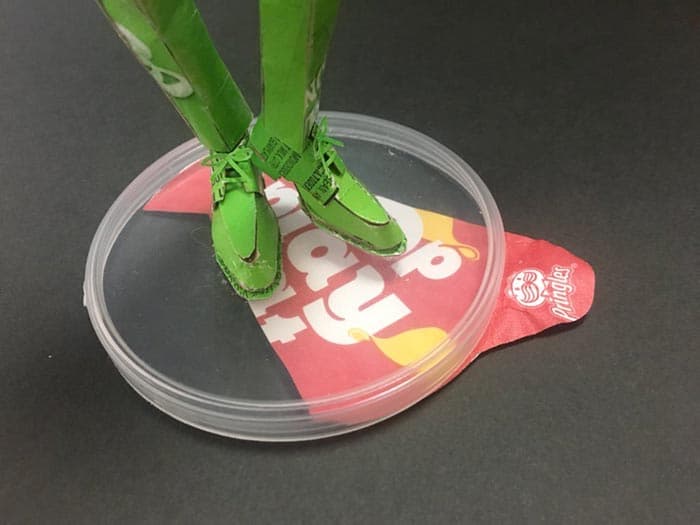 design haruki pringles mascot paper kirigami