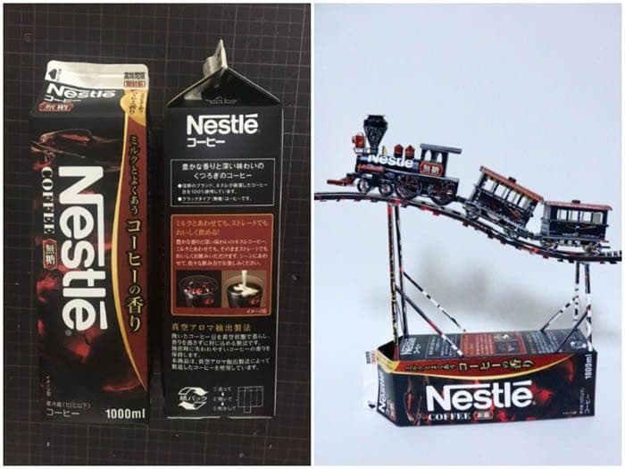 nestle packaging design paper train