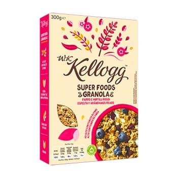 wk kelloggs super foods granola farro frutti rossi