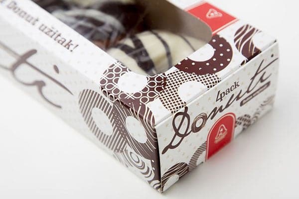 Scatola per ciambelle multipla con finestra