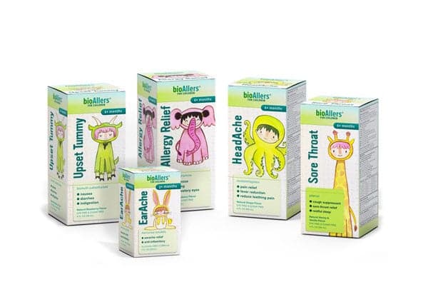 Confezioni di medicinali per bambini bioAllers