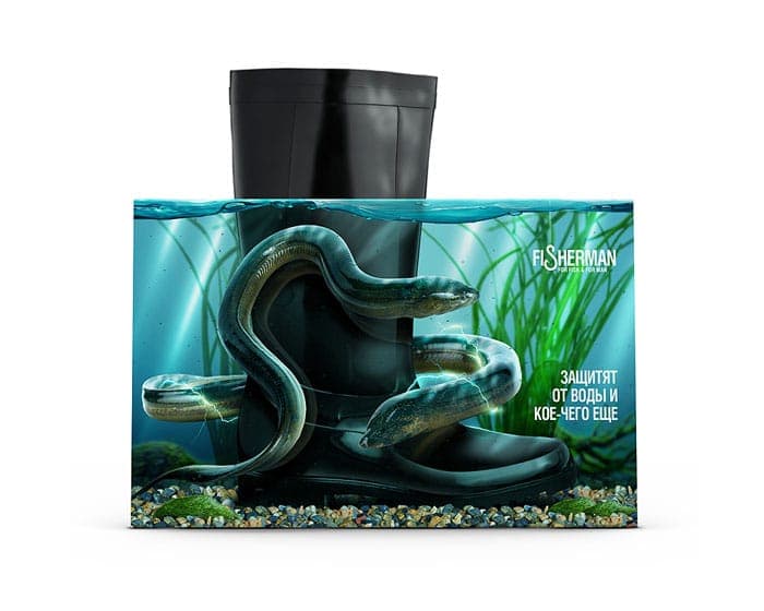 Shoe packaging by Fisherman