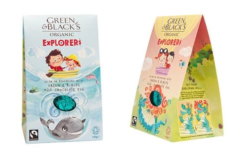 Packaging con scatola a soffietto per uova di Pasqua