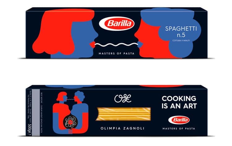 Barilla ilmited edition packaging by Olimpia Zagnoli