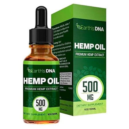 Green hemp oil packaging