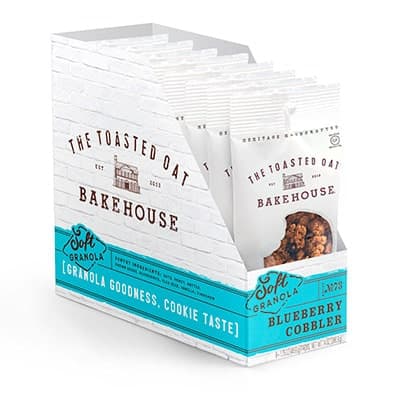 Open end display for single granola portions