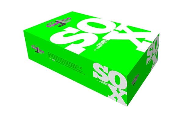 Scatola fluo per calzini fashion