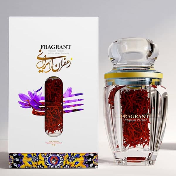 Scatola con finestra in stile orientale per zafferano