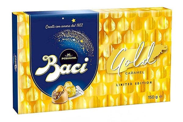 Nobilitazione in oro per la scatola dei Baci Perugina Gold