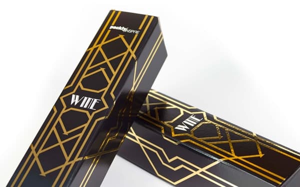 wine luxury gold foil corrugated auto bottom box