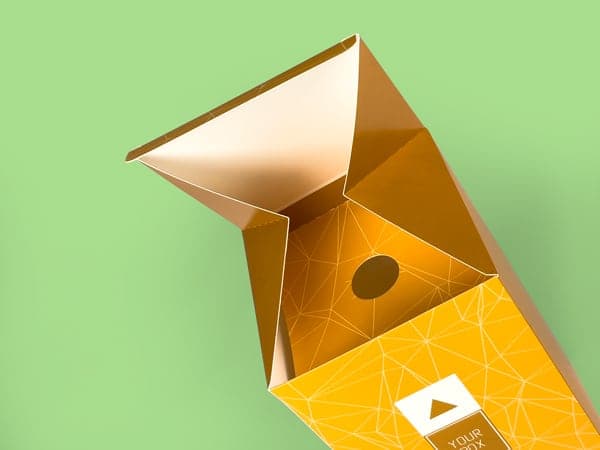 Scatola deluxe con soffietto e patella di blocco fondo a incastro