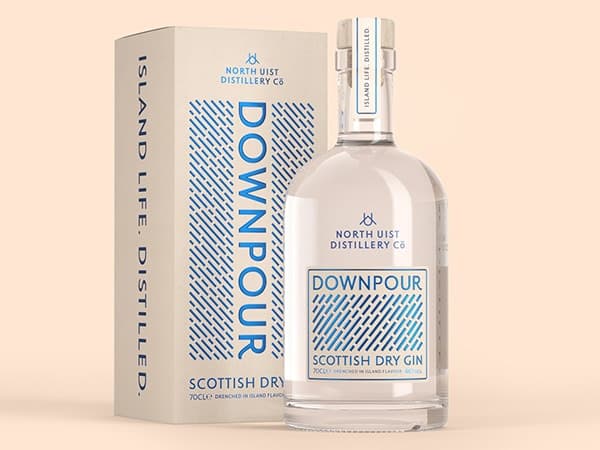 Downpour gin luxury packaging sample