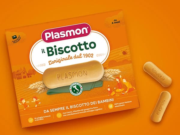 Il restyling della scatola di biscotti Plasmon