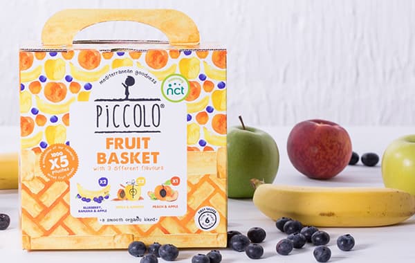 Scatola appendibile con succhi di frutta per bambini