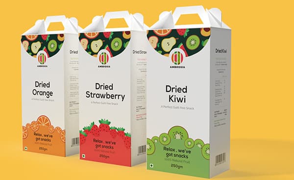 frutti disidratati scatola con manico packaging funzionale