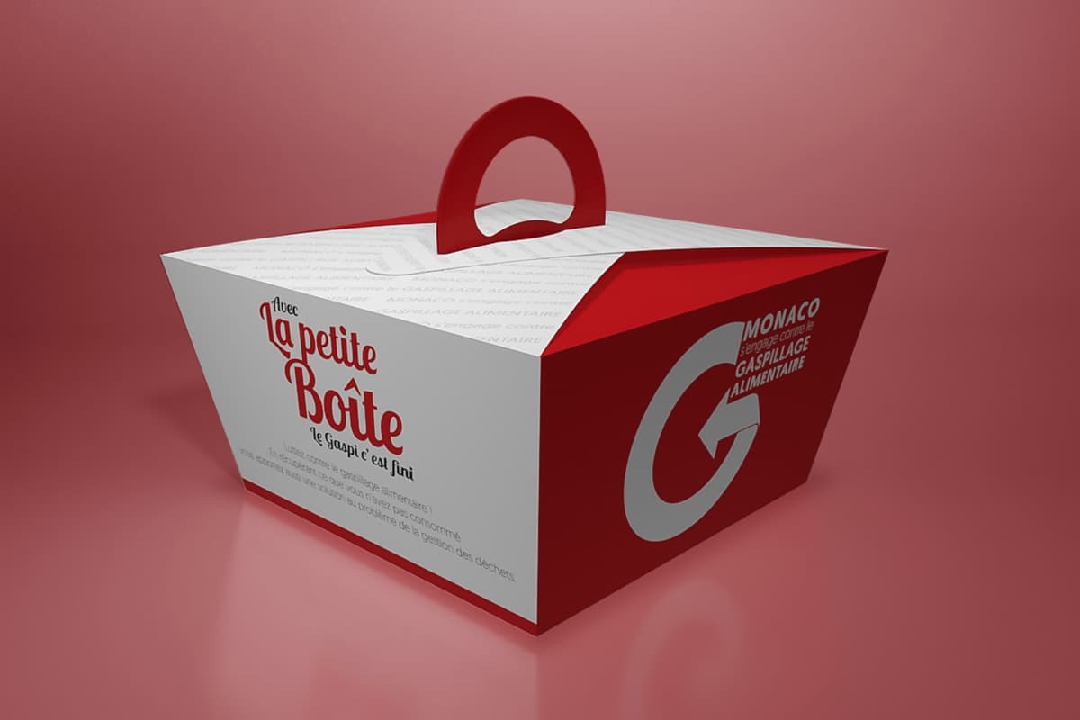 boite de la campagne de monaco contre le gaspillage alimentaire