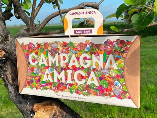 Scatola con manico di campagna amica