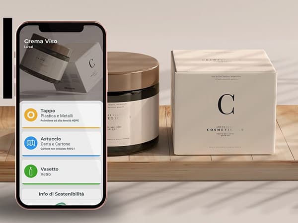 Interactive environmental labeling for packaging
