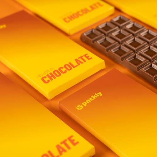 Slim tuck-end box for chocolate