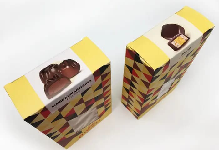etiquette d'èmballage bonbons au chocolat