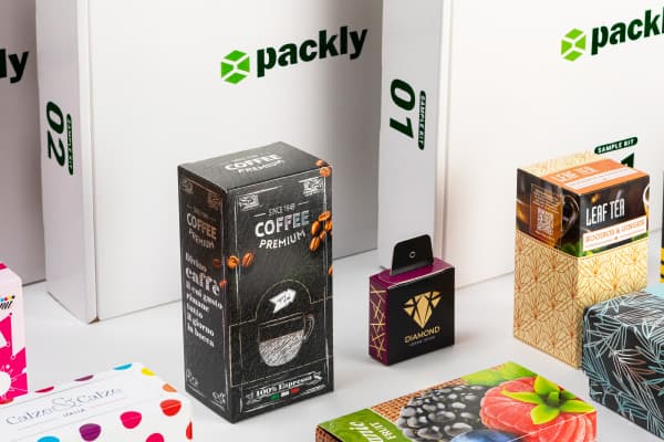 Macro sobre las cajas de muestras