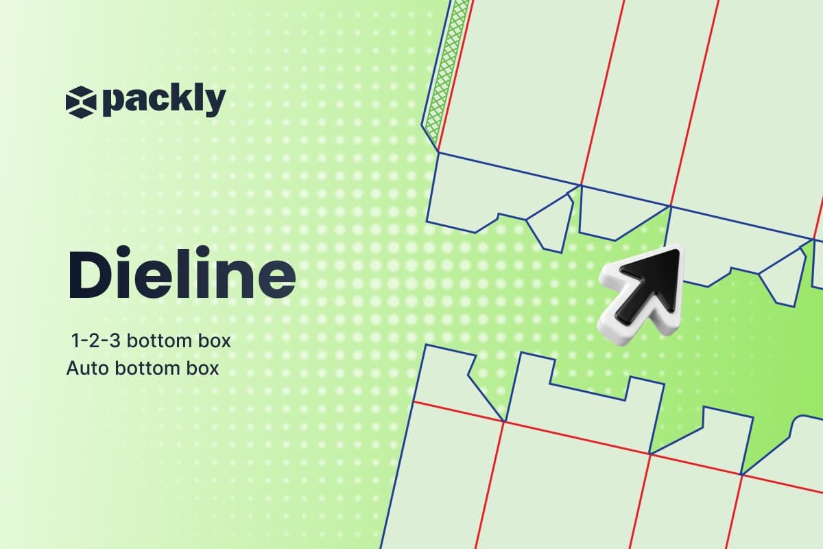 Dieline for 1-2-3 bottom and auto bottom boxes