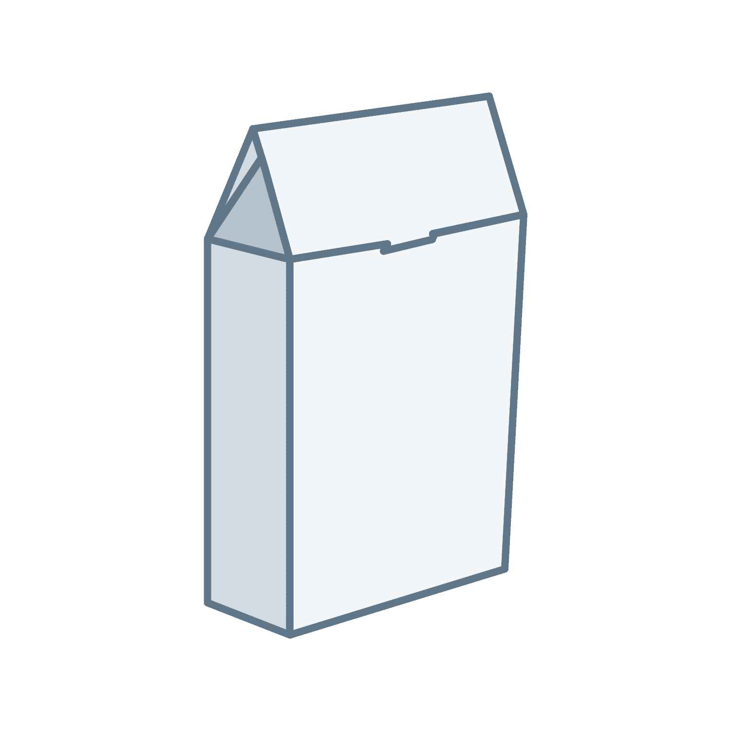 Gable top box without handle