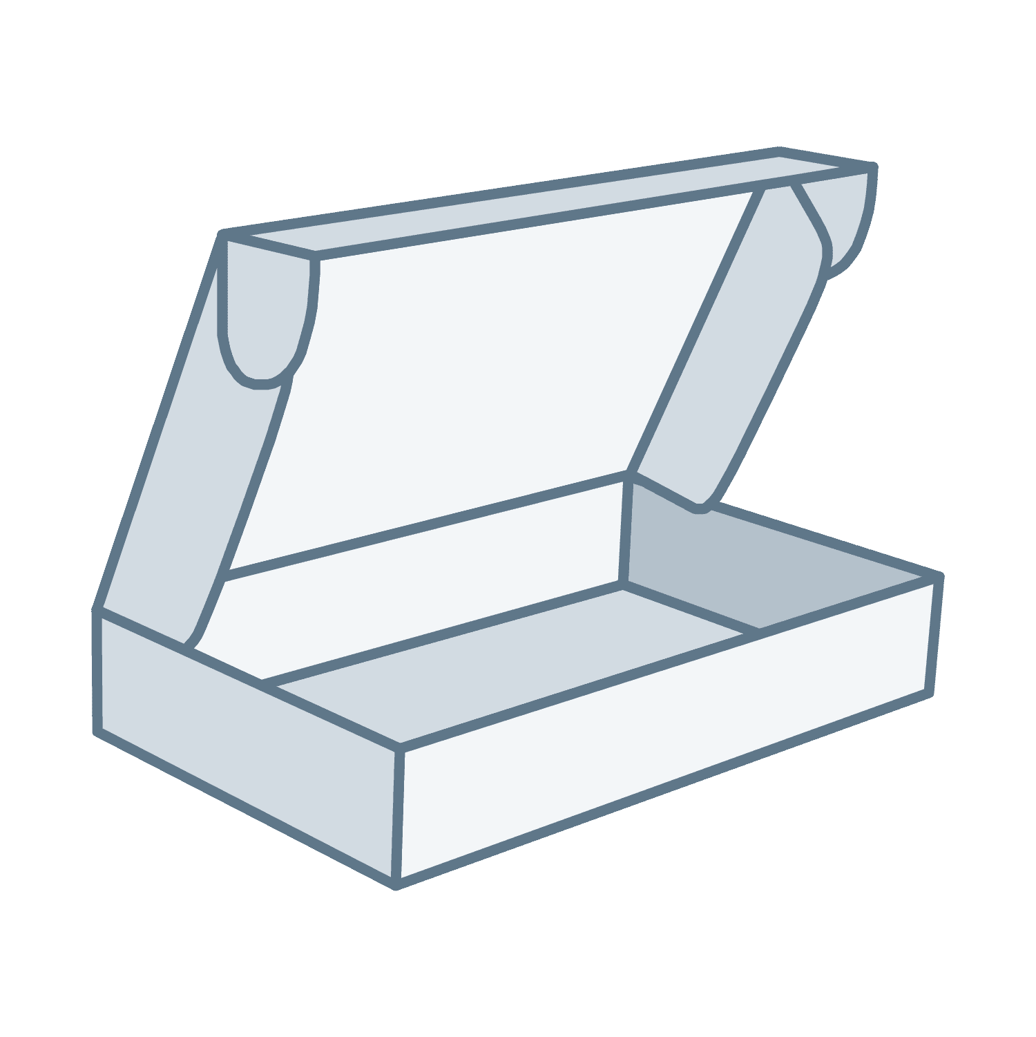 Krempelschachtel mit Klappdeckel