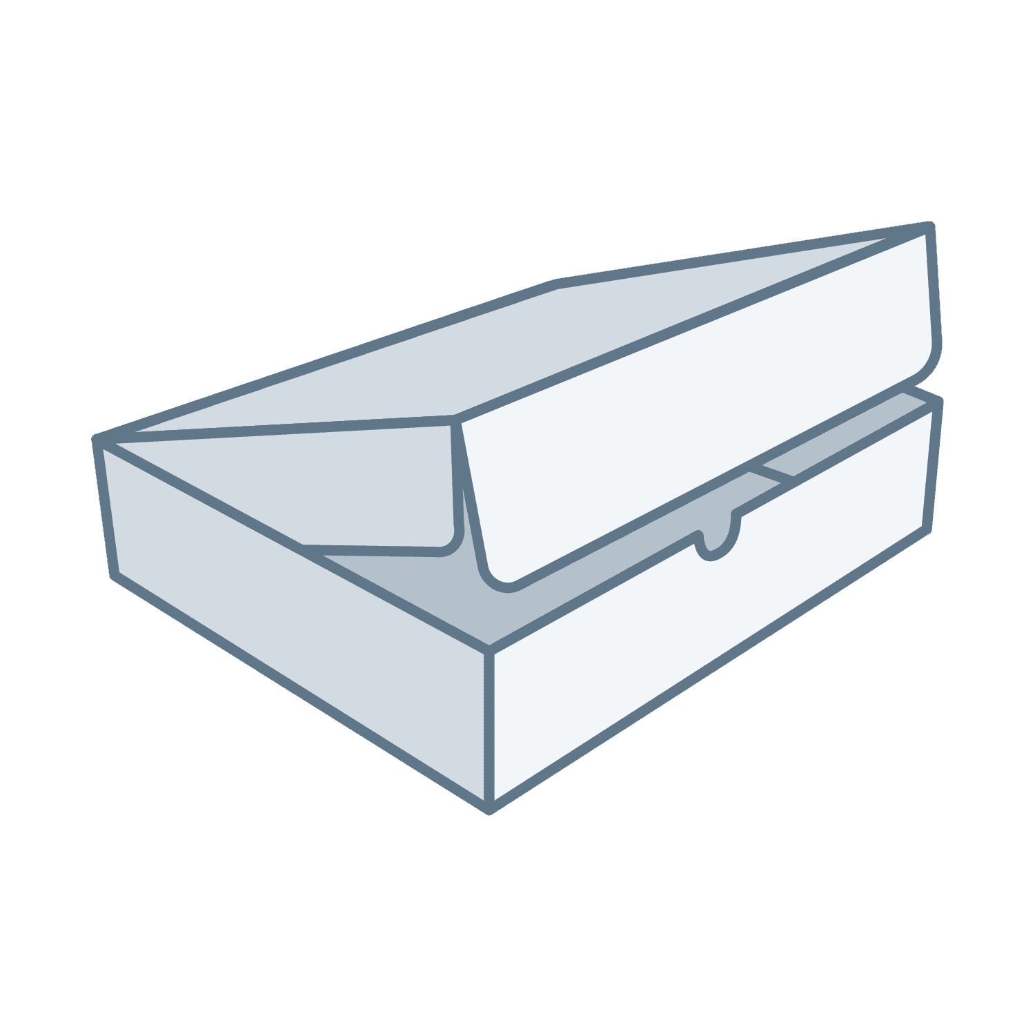 Krempelschachtel mit Klappdeckel